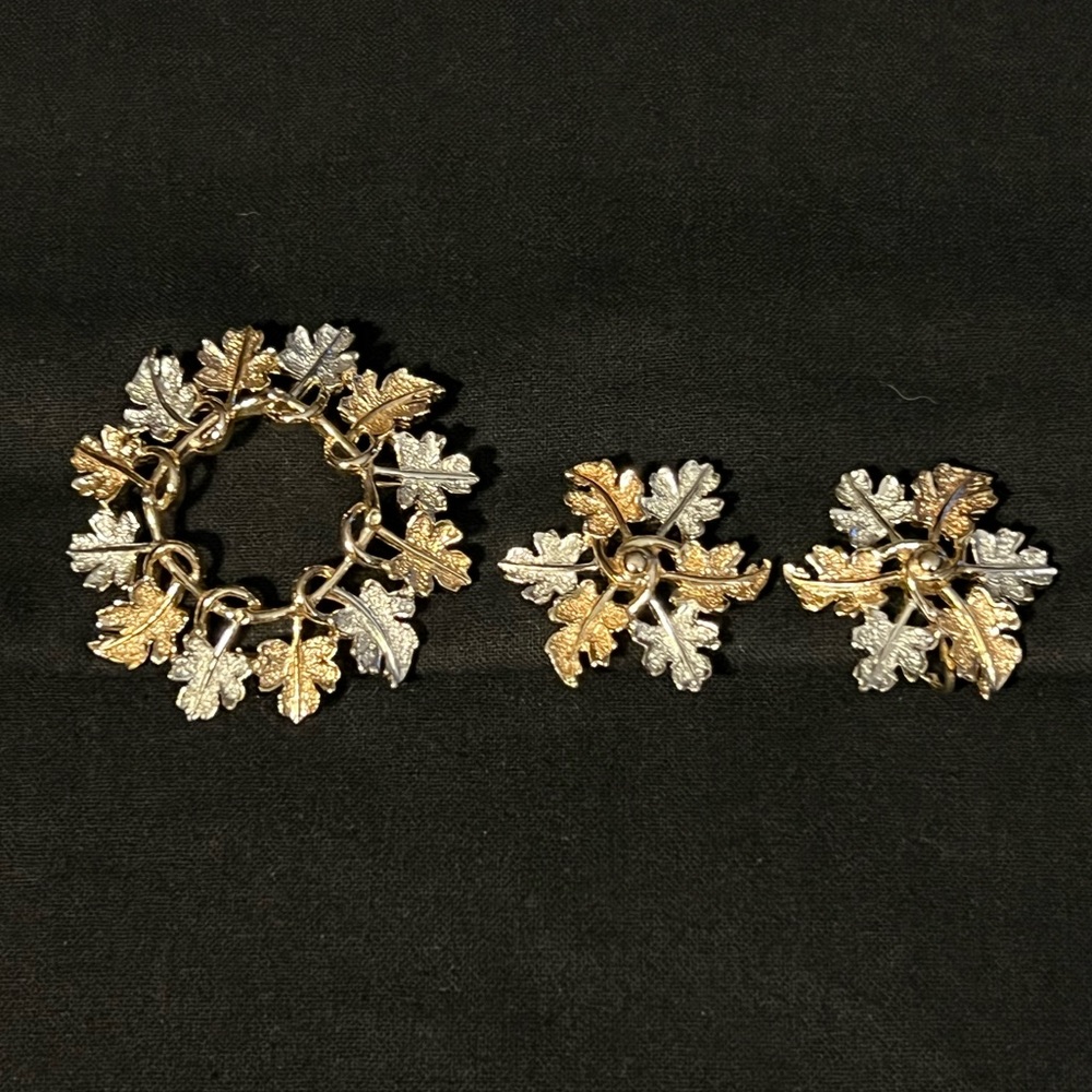 Vintage Brooch & Earrings Set